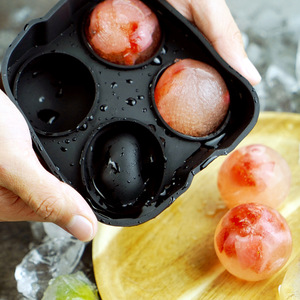 食品级黑色硅胶圆形冰箱制冰冰格4格/6格/8格/球形冰格 硅胶制品厂